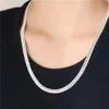 Silverplätering 6mm Snake Chain Men's Necklace Fashion Gold Perfect Men's Jewelry Hip-Hop Accessories268d