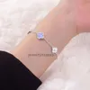 DesignerVan Clover Armband Dames High-end Diamant Ingelegde Paarse Klaver Armband Licht Luxe Niche Exquisite 2023 Nieuw Dames Cadeau