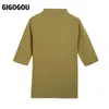 Kobiety dla kobiecych tee gigogou kolor Kolor Women Half Tange Sweater Spring Spring Autumn Knitwear Korean Style Elegancka żeńska top TEE S-3XL 231206