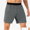 Mäns shorts Mens Summer Sports Shorts Snabbtorkning Elastisk löpträning Underkläder Pants Loose Casual Fitness Capris Workout Beach DHTFK