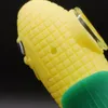 4.5 inch Corn Pipe Silicone Smoking Pipe with Glass Bowl Hand Pipe Unbreakable