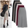 Röcke Skorts KarSaNy Herbst Winter Strick Bleistiftrock Damen Hohe Taille Röcke Damen Strick Split Midi Rock Für Damen Herbst 6XL 231206