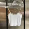 Dzianinowa odzież i koszulka 2022 Moda Suspender Top Krótka koszulka Krótka T-shirt Seksowna szczupła damska sukienka dla kobiet