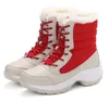 Zimowe buty Wodoodporne buty Kobiety śniegowe buty pluszowe ciepłe buty do kostki dla żeńskich butów zimowych botas mujer