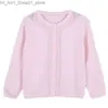 Cardigan Single Breasted Girls Cardigan Sweater Spring Jacket Yellow Pink Girls Outerwear Kids Clothes For 1 2 3 4 Years Old 195126 Q231206