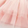 Girl's Dresses Spring and Autumn Children's Clothing 1 to 6 Year Old Girl Knitted Pink Fluffy Gaozi Children's Elegant Dress 2312306