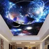 Custom 3d ceiling po mural Starry sky 3 d wallpaper for walls Living room bedroom 3d Ceiling Backdrop modern wallpaper261p