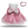 Girl's Dresses Newborn Girl Party Dress 1st Birthday Princess Dress Lace Christmas Dress Baby Clothing White Baptist Party 2312306