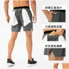 Men'S Shorts Mens Summer Sports Shorts Quick Drying Elastic Running Training Underwear Pants Loose Casual Fitness Capris Workout Beach Dhtfk