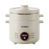 Soepbouillonpotten 2L Elektrische Rijstkoker Kookpot Mini Multicooker Lunchbox Rijstkokers Pot Elektrische Koekenpan Met Antiaanbaklaag Voedselstomer 220V 231205