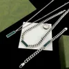 Ювелирные изделия 22ss, серебро 925 пробы, буква G, зеленая эмаль, кулон, ожерелье, мужской и женский модный браслет, праздничный подарок227H