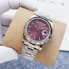 Wristwatches Men's Luxury Automatic Mechanical Purple Ice 37mm Dial Stainless Steel 904L Classic Fashion Brand Watch