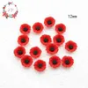 100pcs Chic Reçine Kırmızı Haşhaş Çiçek Yapay Flatback Sızdırmazlık Cabochons Cap için Ev Dekoru 12-23mm 2111012248