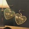 Dangle Lustre Vintage Boucles D'oreilles Géométrique Fleur Sèche Pour Femmes Fille BOHO Résine Goutte Brincos Mode Tortue BijouxDangle Mi229Y