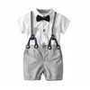 Clothing Sets Gentleman Baby Boy Summer Suit Fashion 0-24 Months Infant Party Baptism Christmas Kids Boys Clothes 3Pcs Drop Delivery M Dhfmt