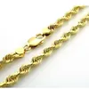 Colar de elo de corrente com corda de corte de diamante grosso 7 mm banhado a ouro amarelo 10k masculino 24 213d