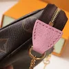 5A Mens Card Holder Wallet on Chain Zippy Organizer Wallet Bag Bag Crossbody Cardholder محافظ قصيرة المصمم محافظ المحافظ مربع هدية عيد الميلاد M82623