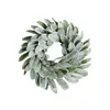 Decorative Flowers Wreaths Simation Wall Hanging Wreath Artificial Flocking Ear Leaf Garland Festival Party Home Diy Pendant Decoratio Otvwi