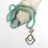 Ожерелья с подвеской RH, модное ожерелье в стиле бохо, 8 мм, блестящее хрустальное стекло, завязанное ожерелье, круглый шарм, цепочка для свитера из сплава для губ