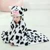 Towels Robes Baby Bathrobe Animal Cartoon Blanket Kids Hooded Toddler Towel born Fox Koala Lion Flannel Baby Bedding Blankets 231204