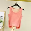 Women's Tanks Plus Velvet Thicken Vest Winter Thermal Underwear Sleeveless Bottoming Shirt Solid Color Stretch Slim-Fit Warm Tank Tops