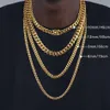 Kettingen 6mm 8mm 10mm 12mm hiphop 18k vergulde Miami Cubaanse schakelketting roestvrij stalen ketting cadeau voor mannen vrouwen JewelryChains 283C