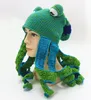 Beanieskull Caps Octopus Beard Knit Wool Hat Hand Weave Men Christmas Cosplay Party面白いトリッキーなヘッドギア冬の温かいカップルBeanie Caps Gift 231205