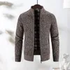 Мужские свитеры мужские свитер кардиганский пальто стильное полное молнию с карманами сплошной вязаной для повседневной одежды