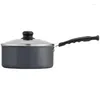 Casseroles 3-quart poêle antiadhésive gris poêle à couvercle en acier marmite livraison directe maison jardin cuisine barre à manger ustensiles de cuisine Othu9