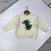Ny baby tröja dinosaurie Jacquard barn hoodie storlek 90-150 barn designer kläder långärmad stickad småbarn pullover dec05