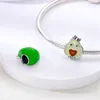 Gemystones en vrac 925 Sterling Silver Avocado Green Series Charms Fit Bracelet Bracelet Perle Collier Collier Tenket Femmes Bijoux DIY