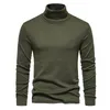 Men's Sweaters Pull a col roule pour hommes pulls a fond tricots decontractes coupe couvertes pull solide commande par document mode masculine 231205