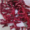 Coquille, os, corail 1 brin / lot de perles de corail rouge rondes en pierre naturelle bijoux de mode pour la fabrication de bracelets de bricolage collier livraison directe Jewe Dhohe