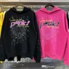 Sp5der pembe kapüşonlu bayanlar genç haydut pamuk tasarımcı sweatshirt mektubu baskı gevşek örümcek hoodies uzun kollu sonbahar bahar kıyafetleri