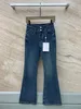 Jeans feminino outono e inverno assimétrico retrô versátil Y1062 231206