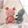 Poupées en peluche 20 cm mignon animal dinosaure cochon lapin koala éléphant jouet en peluche tricot super doux dessin animé rempli enfants bébé cadeau goutte Dhv5T