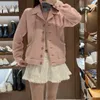 Women's Jackets Nanyou Xiaoxiangfeng Woolen Coat Autumn and Winter Rich Family Thousand Gold Pink Sequin Heavy Industry Short G1S7