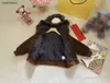 New designer baby jacket Lamb wool toddler coat Size 100-150 Full letters print kids clothes Bear Hat Design child Outerwear Dec05