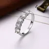 Oryginalny 5 mm Moissanite Diamond Pierścień 100% prawdziwy szterling Sier Party Wedding Pierścienie dla kobiet biżuteria zaręczynowa mężczyzn