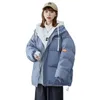 Mens Down Parkas Winter Warm Jacket Street Fashion Parka hoodie tjock koreansk lös kappa Kvinnstil 231206