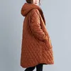 Casacos de trincheira femininos 2023 inverno casual algodão acolchoado roupas acolchoadas veludo espessamento à prova de frio macio casaco com capuz moda solta