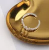 Cute 18K Gold Plated Brand Letter Band Rings for Mens Womens Fashion Designer Brand Open Metal Ring Adjustable Jewelry