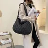 Evening Bags Women Winter Handbag Purses Space Pad Cotton Crossbody Bag Female Pure Color Cotton Padded Quilted Large Ladies Crossbody Bags 231205