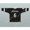 Notorious B.I.G.をカスタム'Poppa' 6ジュニアM.A.F.I.A. Black Hockey Jersey New Top Stitched S-M-L-XL-XXL-3XL-4XL-5XL-6XL