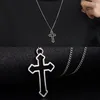 Correntes hip hop jóias para cruz pingente religioso cristão colar oco simples designfashion accessorie f19d