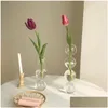 プランターポットガラス花瓶の家の装飾小さな部屋の花の花瓶装飾アクセサリーウェディング水耕植物ポット220518ドロップデリバリーDH8G0