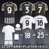 Maglia Dusan Vlahovic Chiesa Soccer Jerseys Weston Mckennie 23 24 Rabiot De Sciglio Kids Uniform Sets Bremer Chiellini Bonucci Pogba Kean Danilo Locatelli