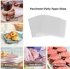 Bougies 100pcs Hamburger Patty Paper 5 5 "Feuille carrée de parchemin antiadhésif pour Serperate Burger Press Congélation Emballage de bonbons 231205