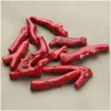 Concha, osso, coral 1 fio/lote redondo contas de coral vermelho pedra natural joias da moda para fazer pulseira diy colar entrega direta jewe dhohe