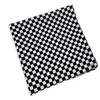 Bandanas Black And White Checkered Hip-hop Headscarf Checkerboard Pure Cotton Square Scarf For Men Women